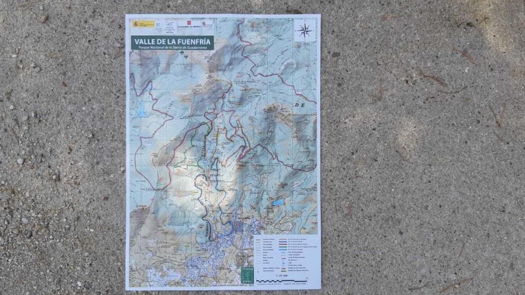 Mapa de las rutas que están utilizando las autoridades para batir el terreno.