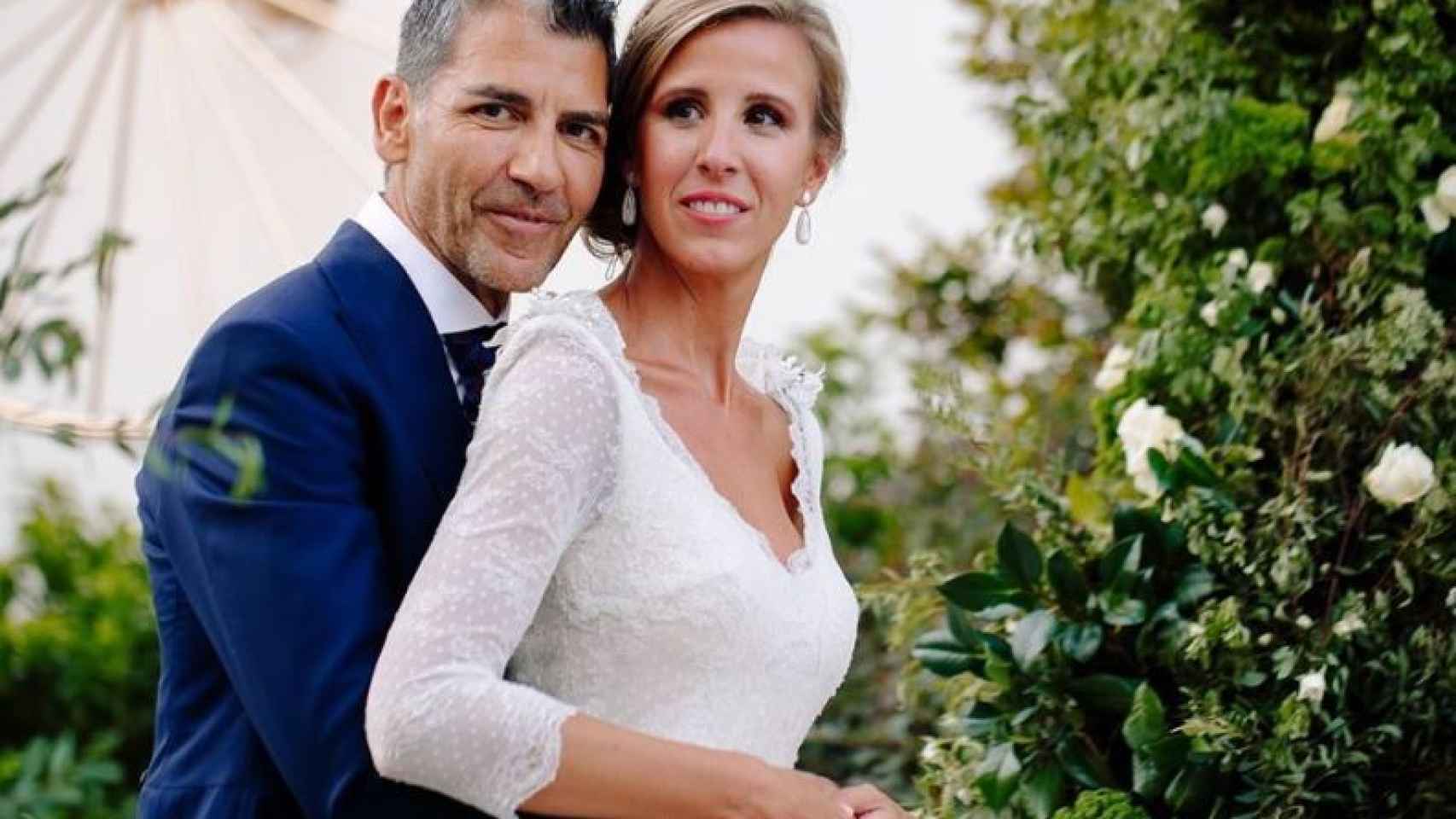 Paco Roncero y Nerea Ruano en una fotografía de su boda.