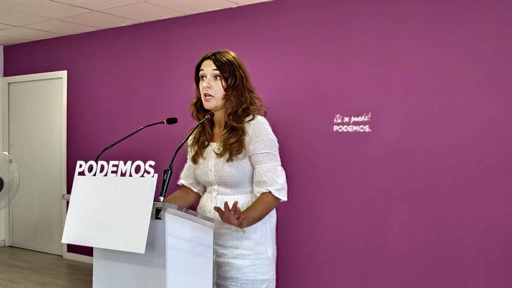 Noelia Vera, portavoz de la dirección de Podemos.