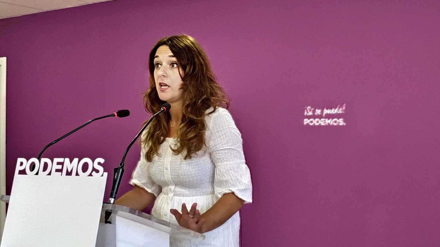 Noelia Vera, portavoz de la dirección de Podemos.