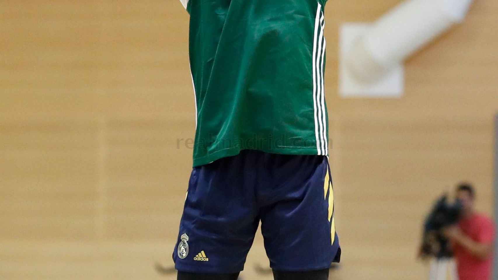 Usman Garuba entrenando en pretemporada con el Real Madrid.