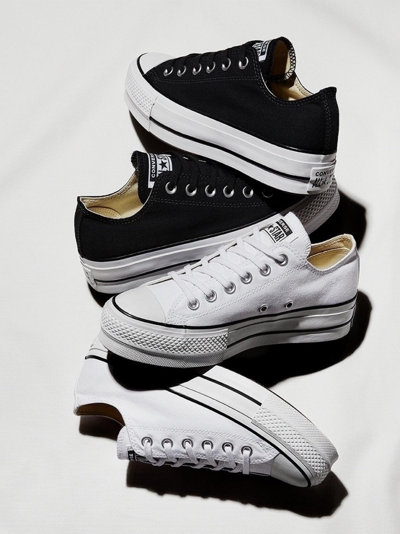 'Sneakers' con altura: Converse All Star reeditadas con plataforma.