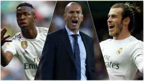 Bale, Zidane y Vinicius.