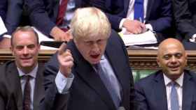 Boris Johnson en el Parlamento.