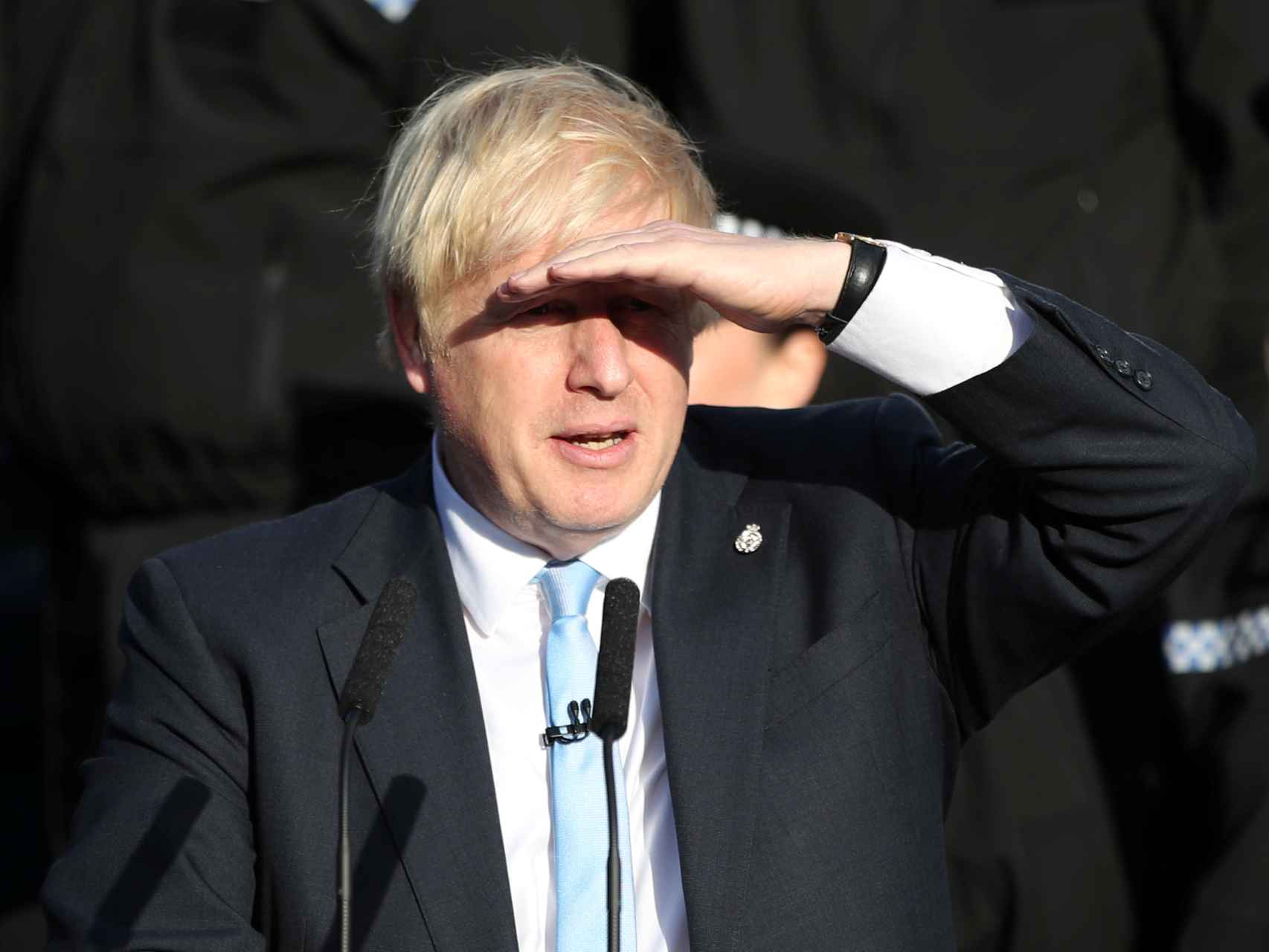 Boris Johnson, en una visita  a West Yorkshire