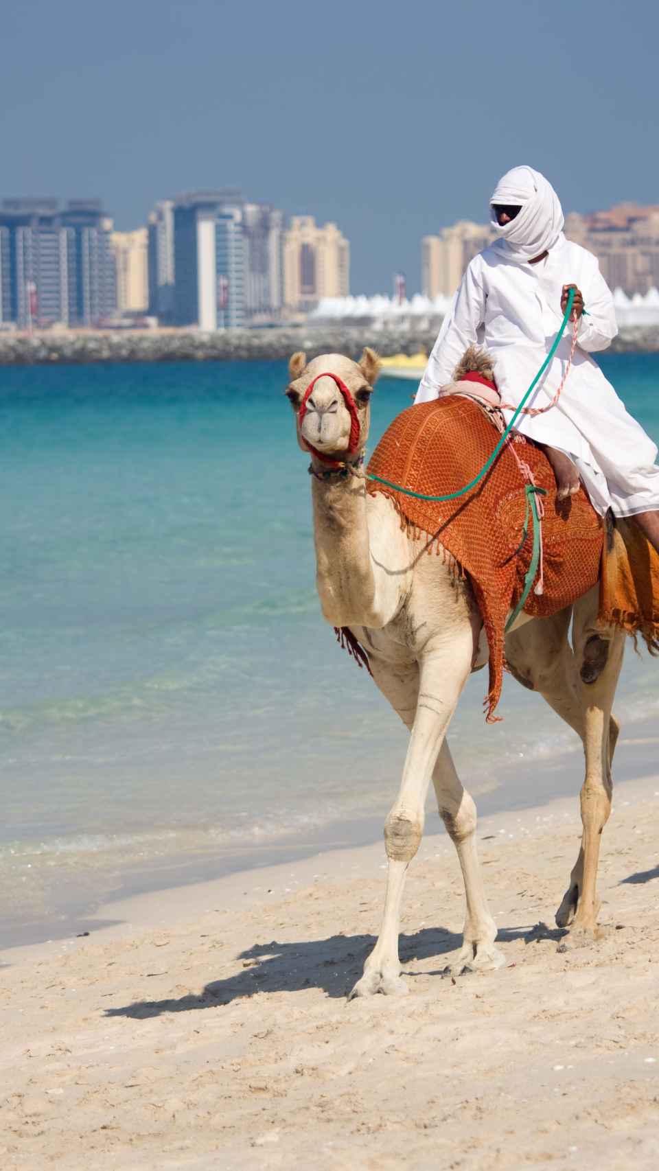Estampa típica en las playas de Dubái.