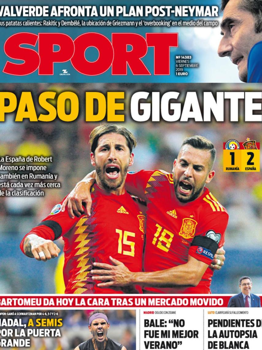 La Portada Del Diario Sport 06092019 2617