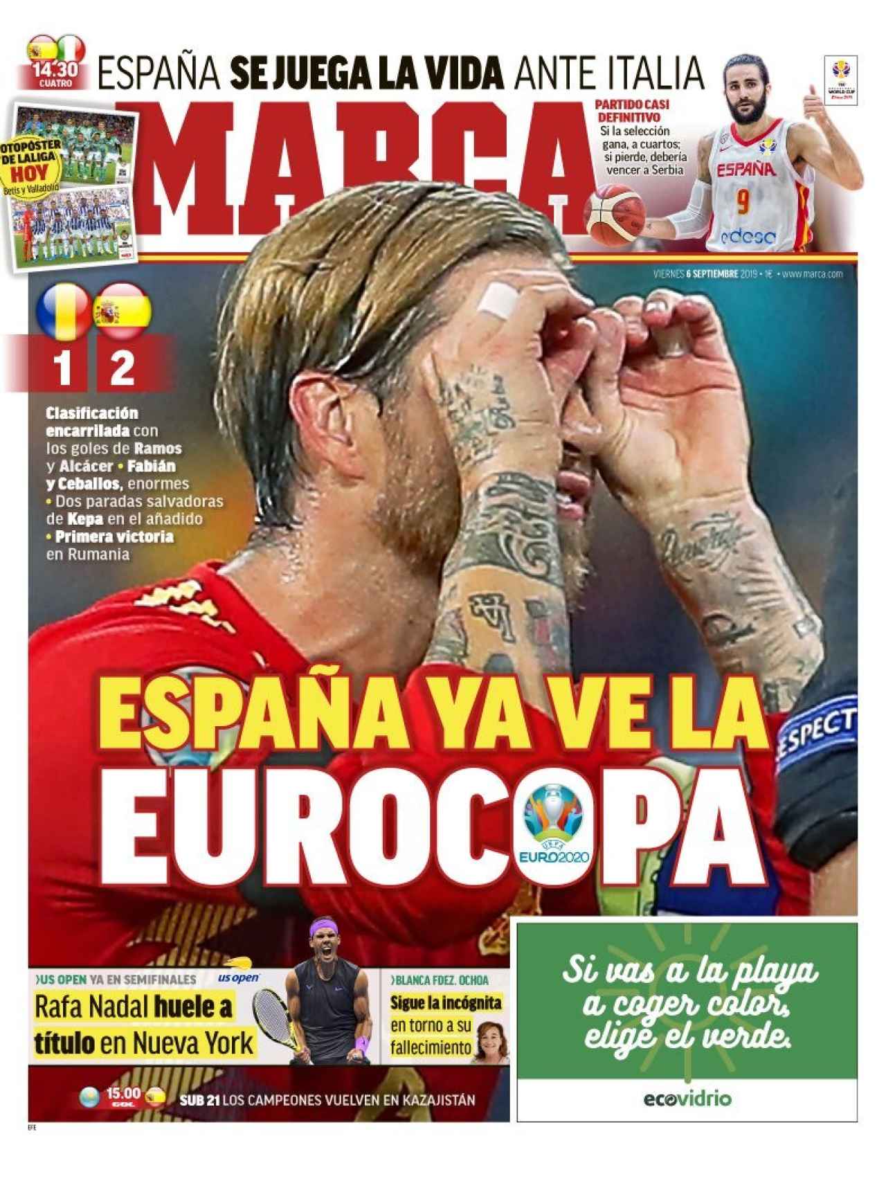 La portada del diario MARCA (06/09/2019)
