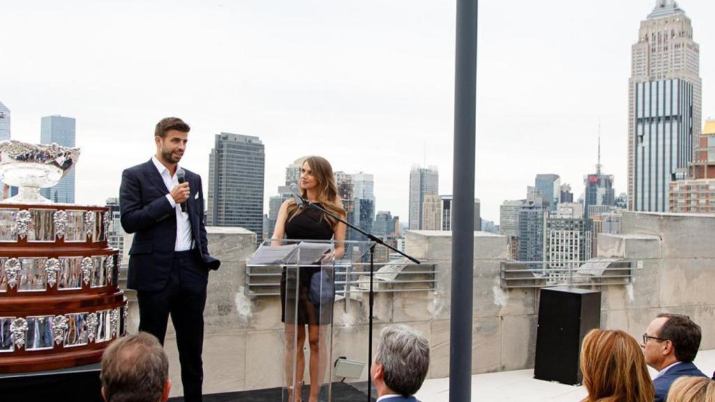 Piqué, en Nueva York durante un acto publicitario de la Copa Davis. Foto: Instagram (@3gerardpique)
