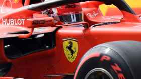 Leclerc, en su Ferrari
