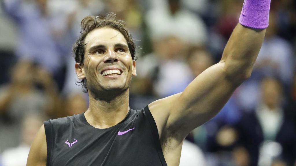 Rafa Nadal tras clasificarse a la final del US Open.