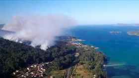 El incendio de Porto do Son, en Galicia.