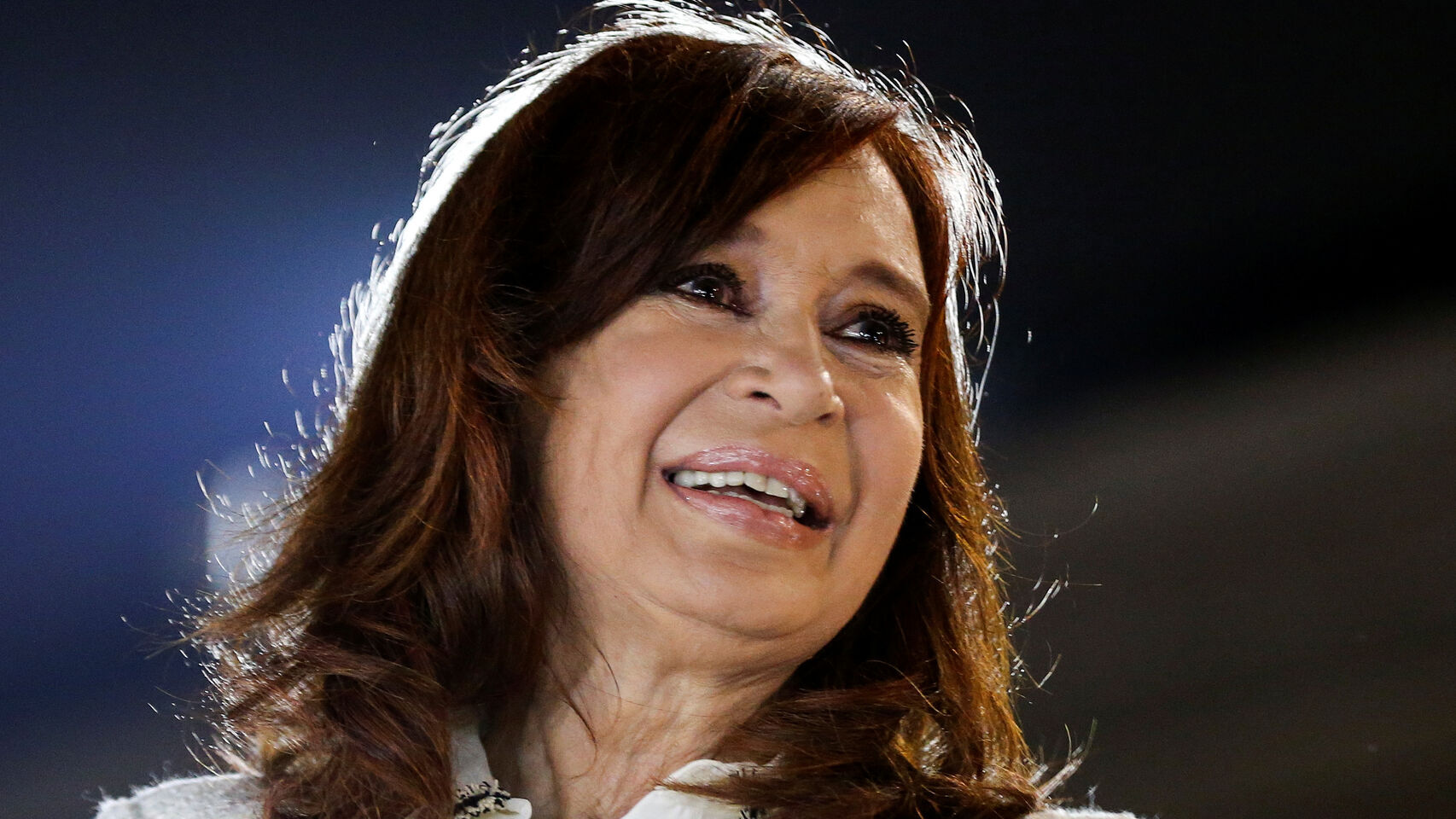 Cristina Fernández en un acto de campaña.