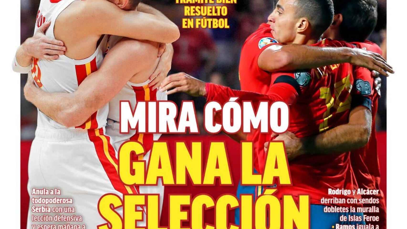 La portada del diario MARCA (09/09/2019)