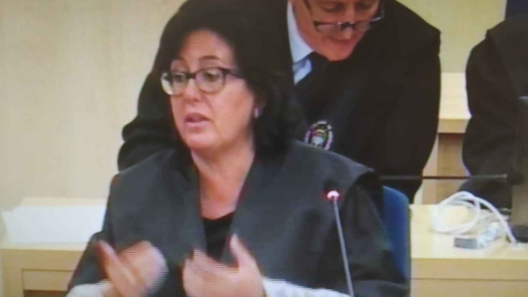 La fiscal, Carmen Launa, en el juicio de Bankia.