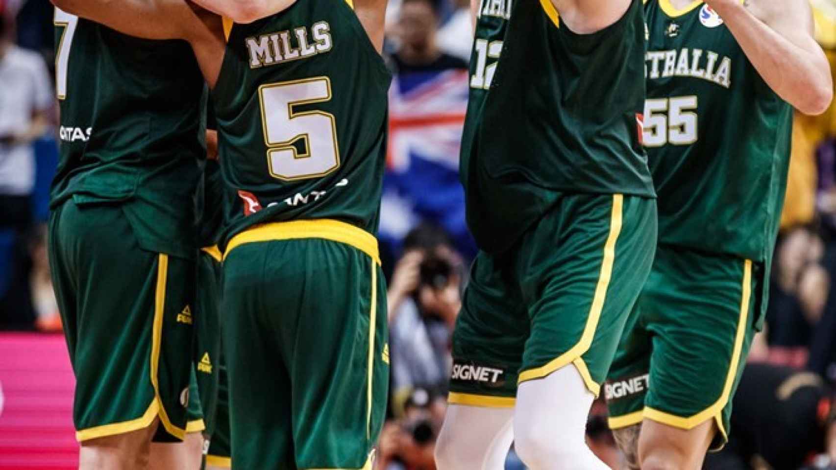 Australia, en el Mundial de baloncesto de China 2019. Foto: FIBA