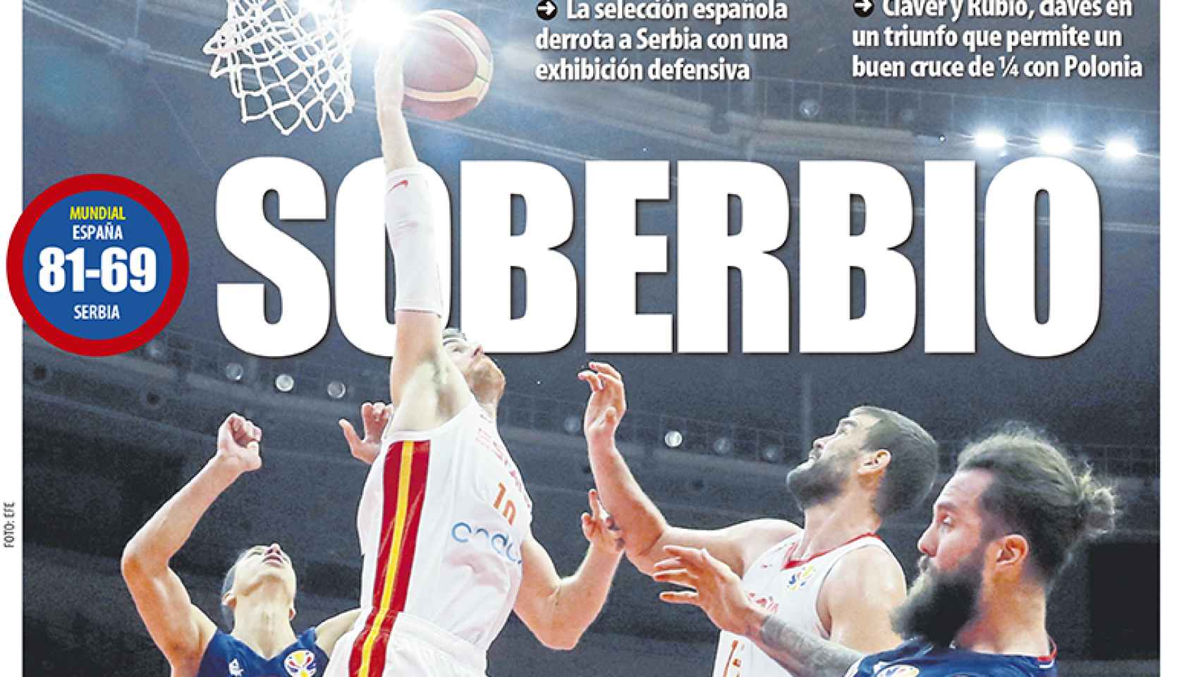 La portada del diario Mundo Deportivo (09/09/2019)