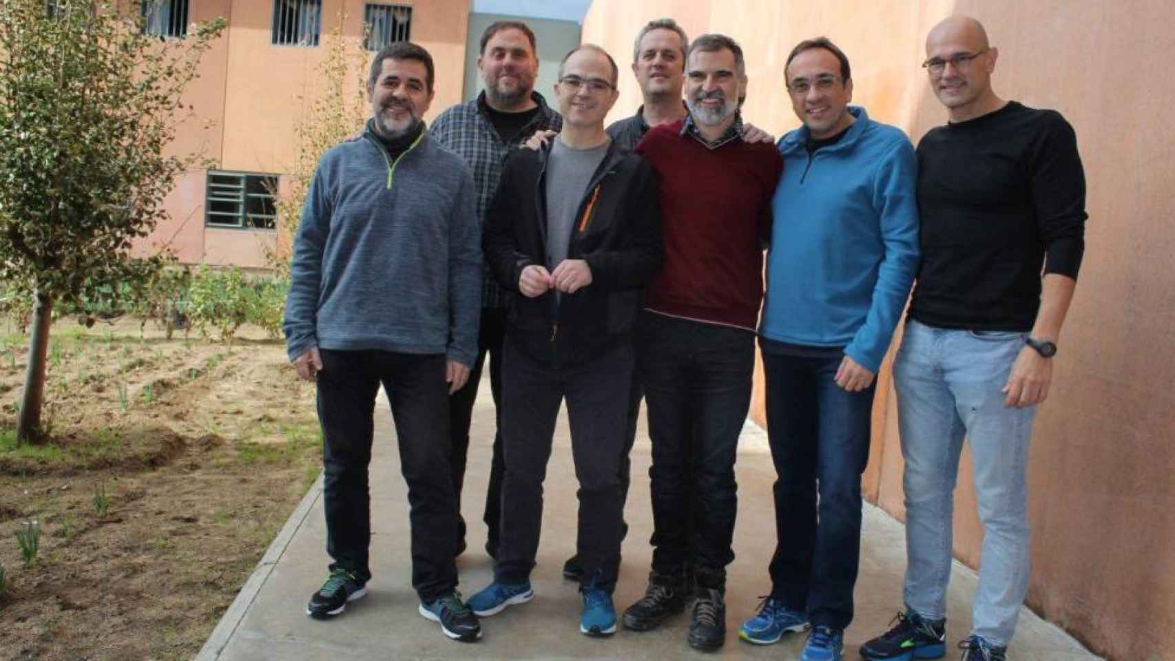 Los presos del 'procés' en la cárcel de Lledoners (Barcelona).