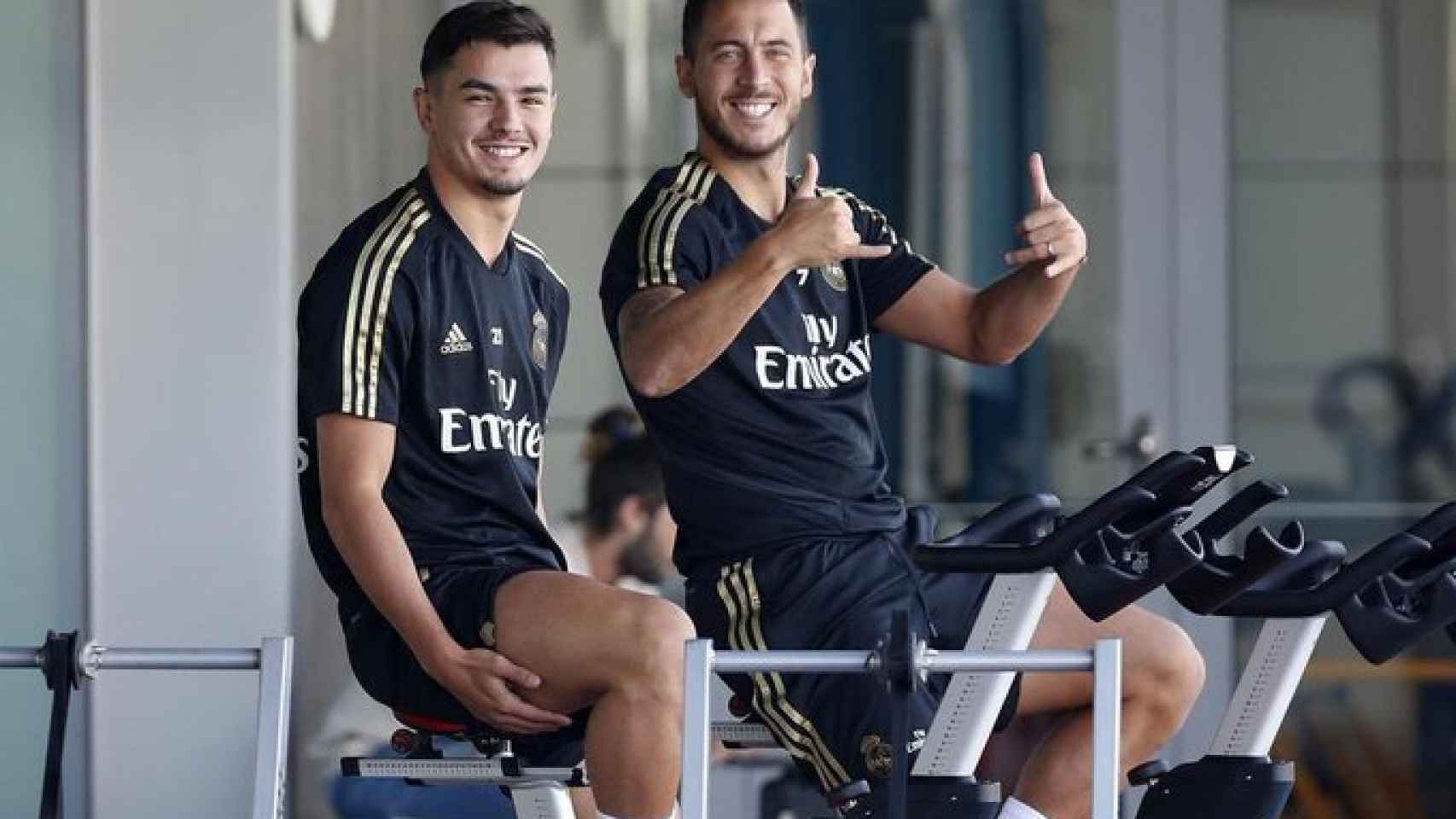 Brahim y Hazard, en la Ciudad Real Madrid. Foto: Twitter (@Brahim)