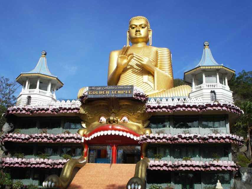 El asombroso Templo de Oro de Sri Lanka.