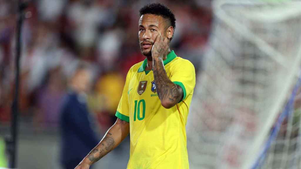 Neymar, con la selección de Brasil