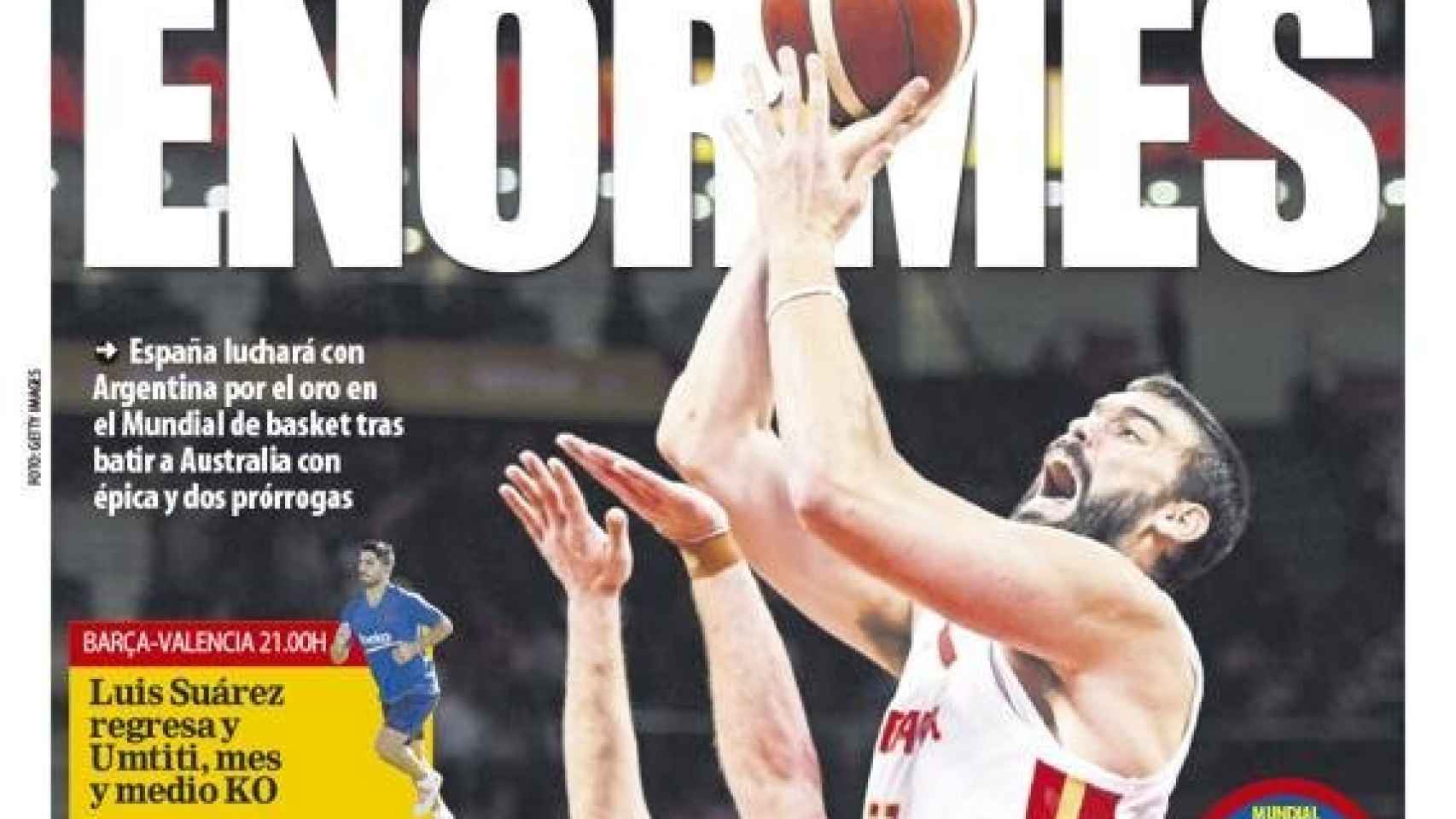 La portada del diario Mundo Deportivo (14/09/2019)