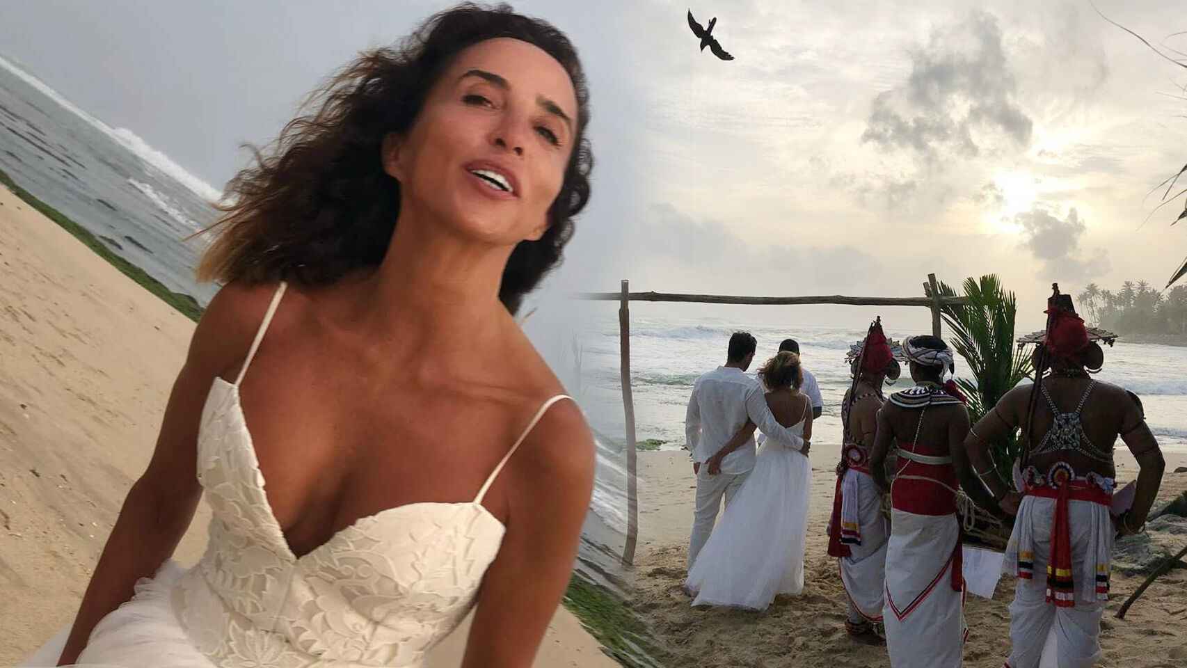 María Patiño, el día de su boda en Sri Lanka el pasado 15 de agosto.
