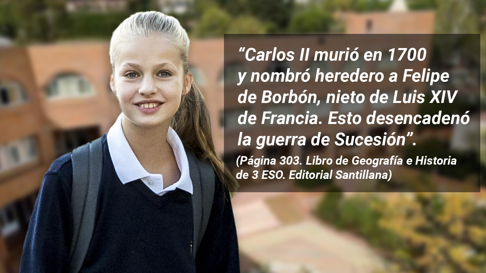Leonor, la princesa de Asturias y la futura reina, cursa tercero de la ESO en el Colegio María de los Rosales.