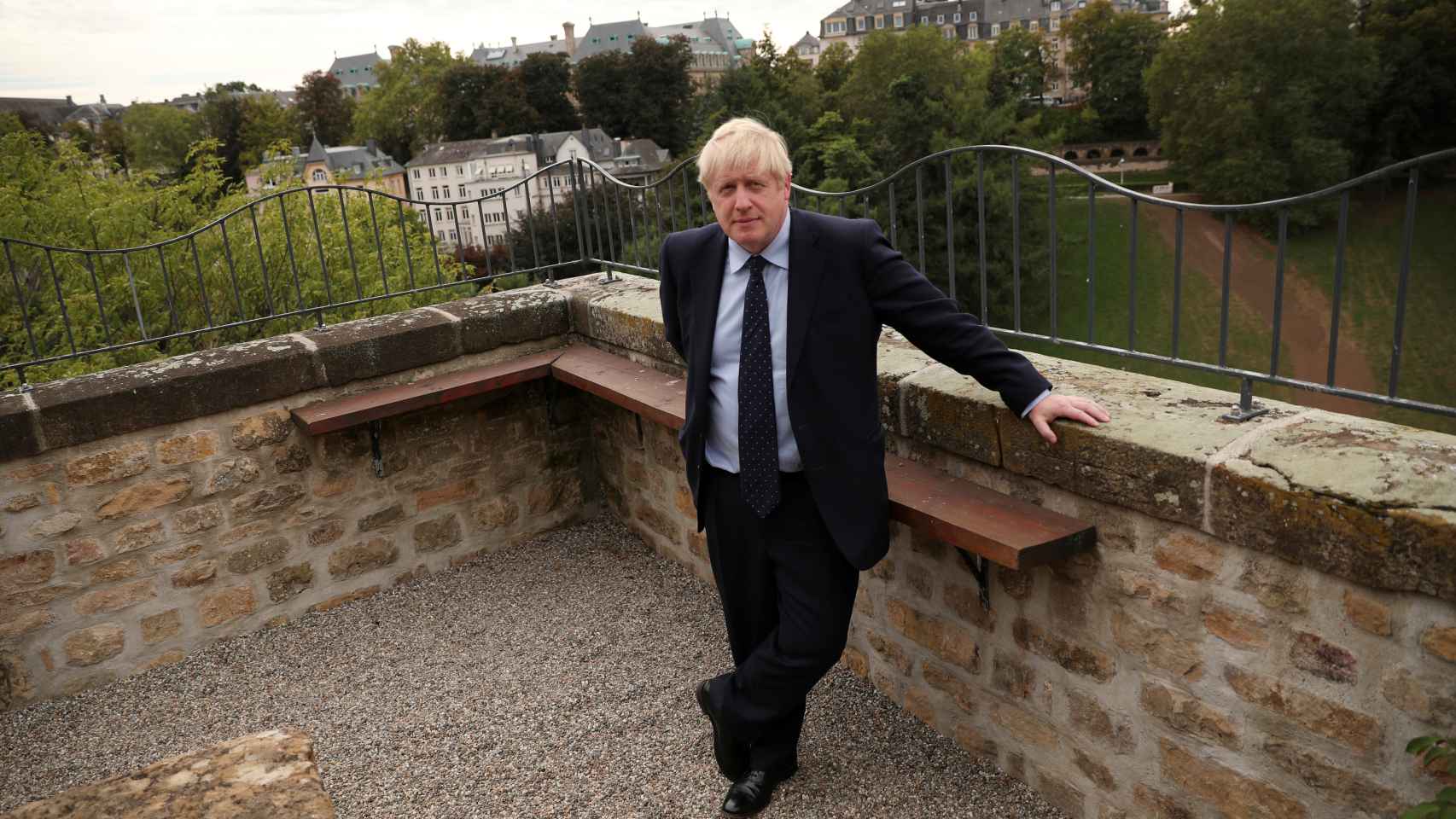 Boris Johnson ha hecho declaraciones en solitario tras saltarse la rueda de prensa con Bettel