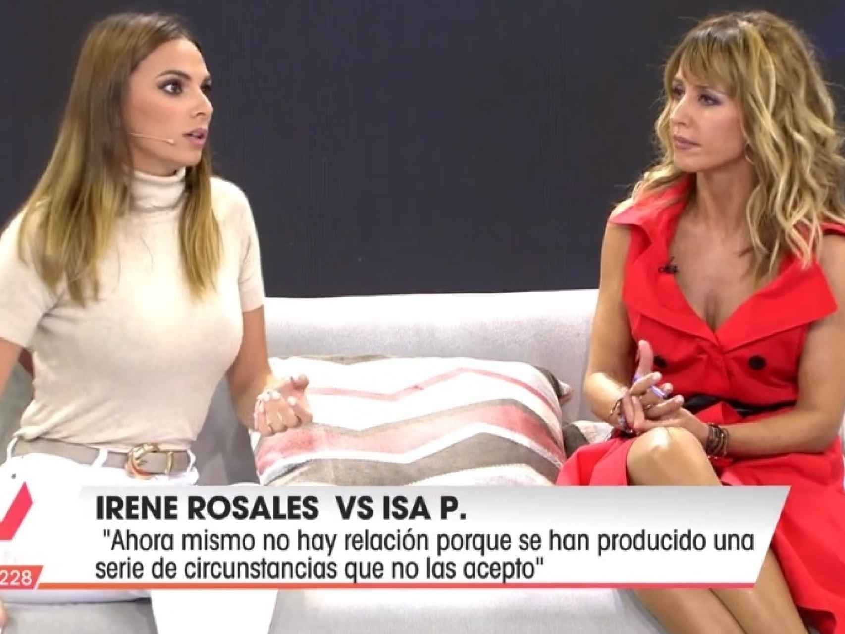 Irene Rosales y Emma García en el plató de 'Viva la vida'.