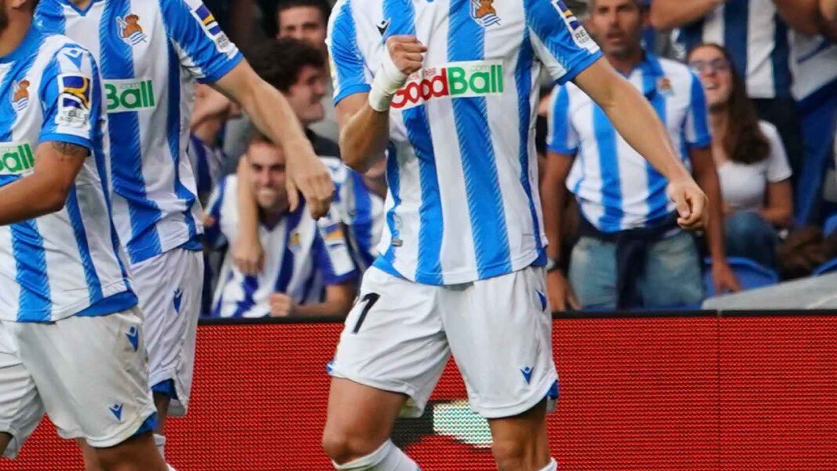 Odegaard celebra un gol con la Real Sociedad. Foto: Twitter (@RealSociedad)