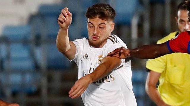 Franchu, en un partido del Real Madrid Castilla