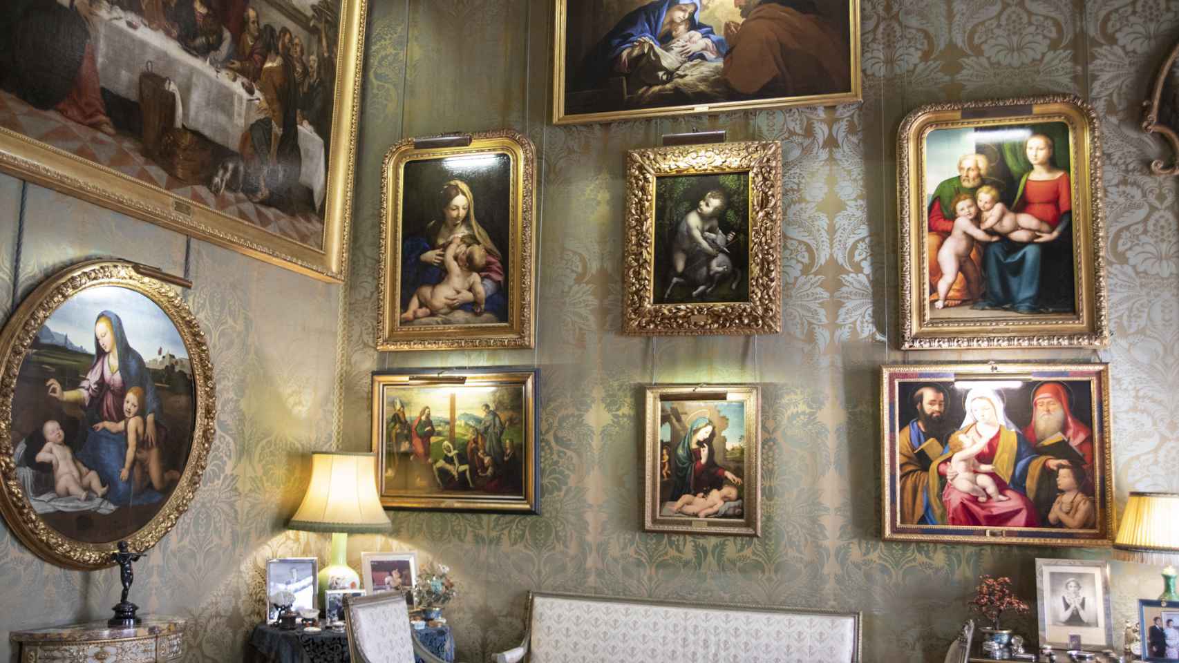 Obras expuestas en el Salón Italiano del Palacio de Liria.