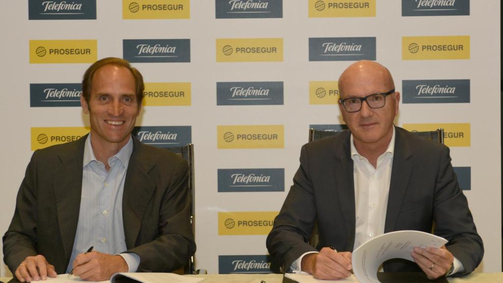 Christian Gut, consejero delegado de Prosegur, y Ángel Vilá, consejero delegado de Telefónica.