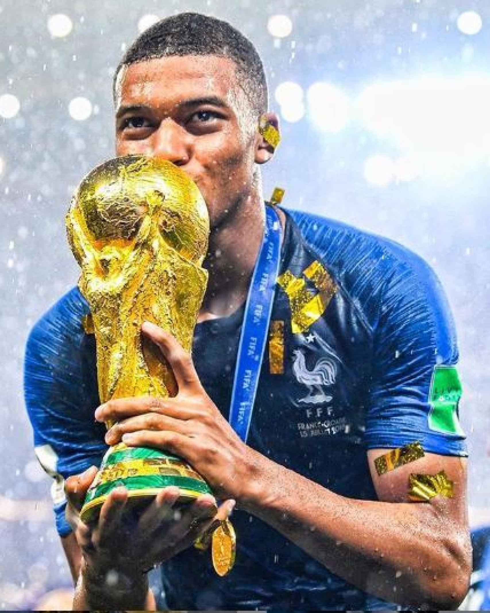 Mbappé celebra el Mundial. Foto: Instagram: (@k.mbappe)