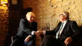Jean-Claude Juncker y Boris Johnson, durante su reunión el lunes en Luxemburgo