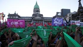 Una manifestación por la despenalización del aborto.