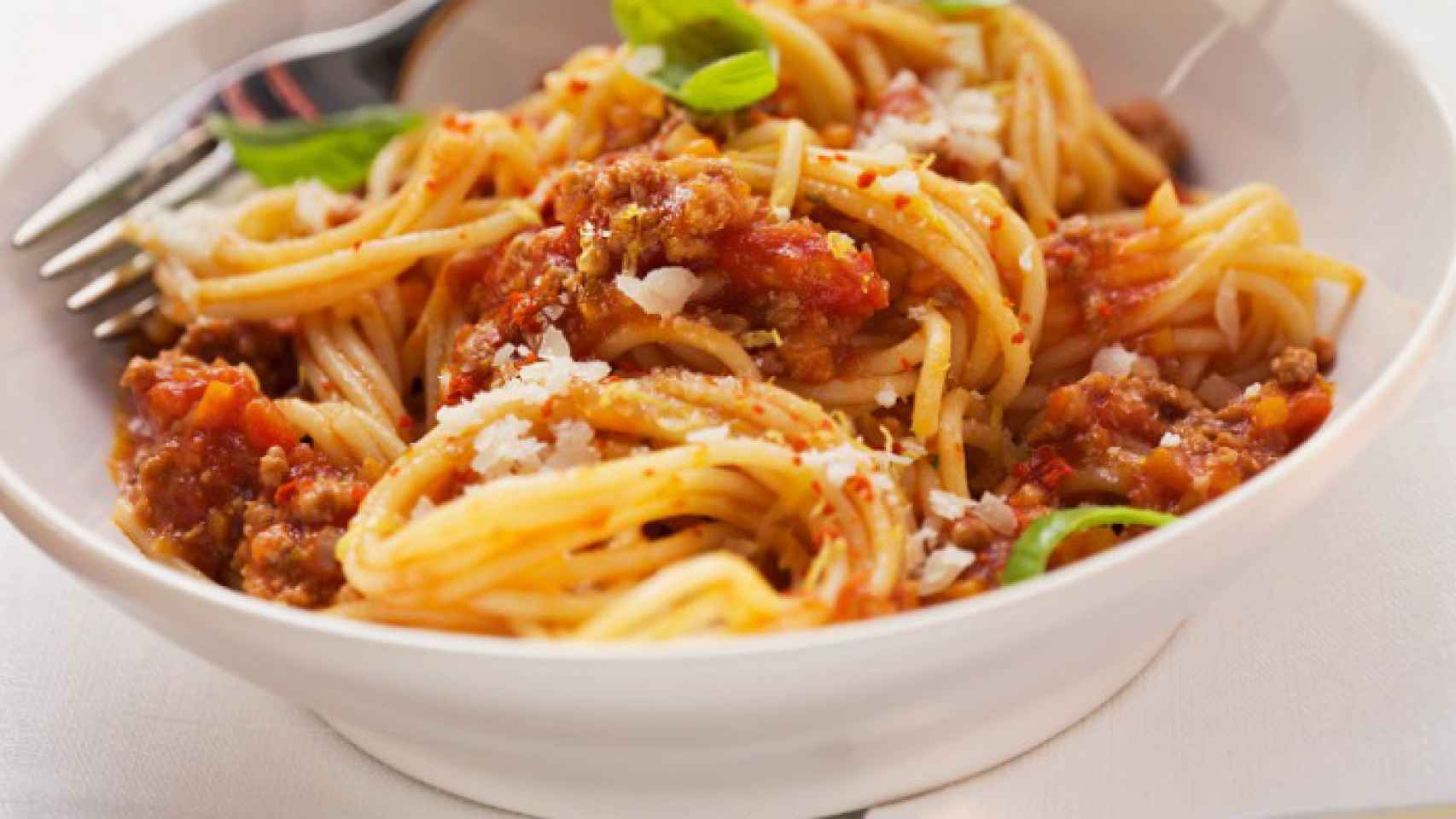 Espaguetis con salsa boloñesa.