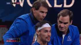 Federer y Nadal con Fognini