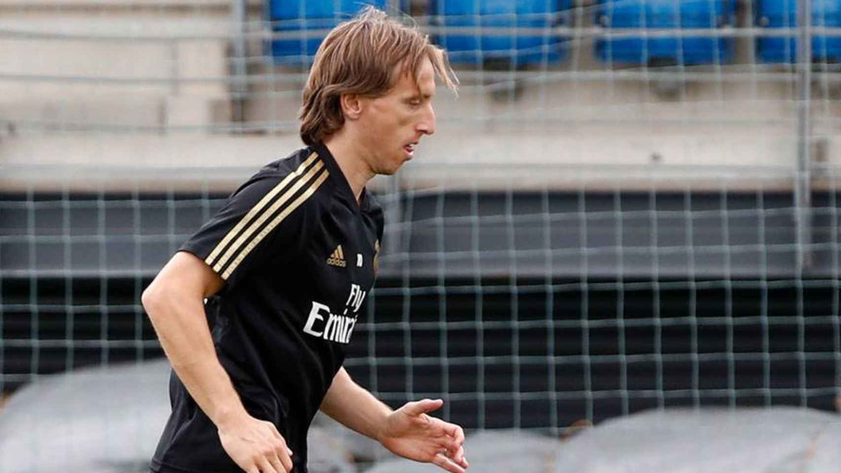 Modric, en un entrenamiento del Real Madrid