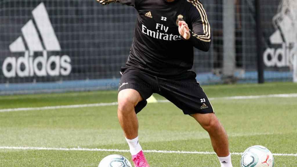 Isco Alarcón, en un entrenamiento del Real Madrid