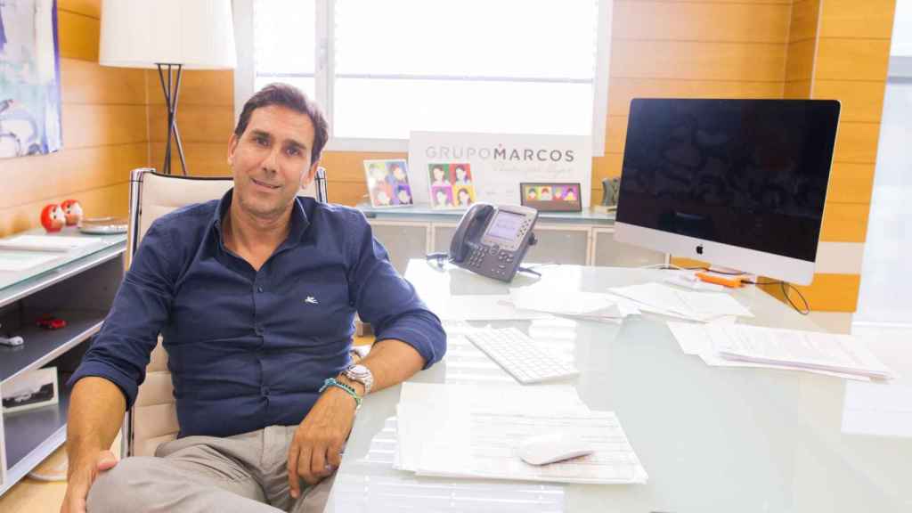 Francisco Marcos Bañuls, CEO del Grupo Marcos, en su despacho.