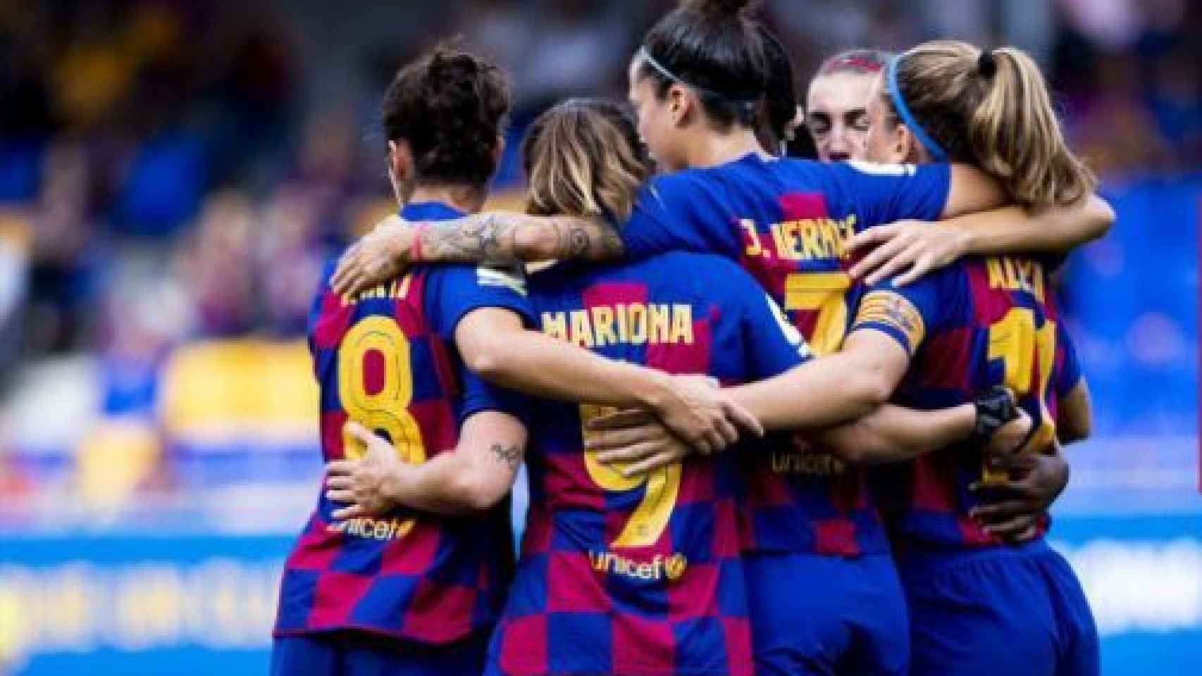 El Barcelona femenino ante el Atlético de Madrid.