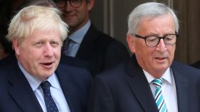 Juncker y Johnson, durante su reunión en Luxemburgo a mediados de septiembre