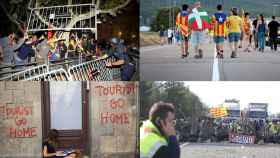 Imágenes de los principales actos que han causado tensión en Cataluña.