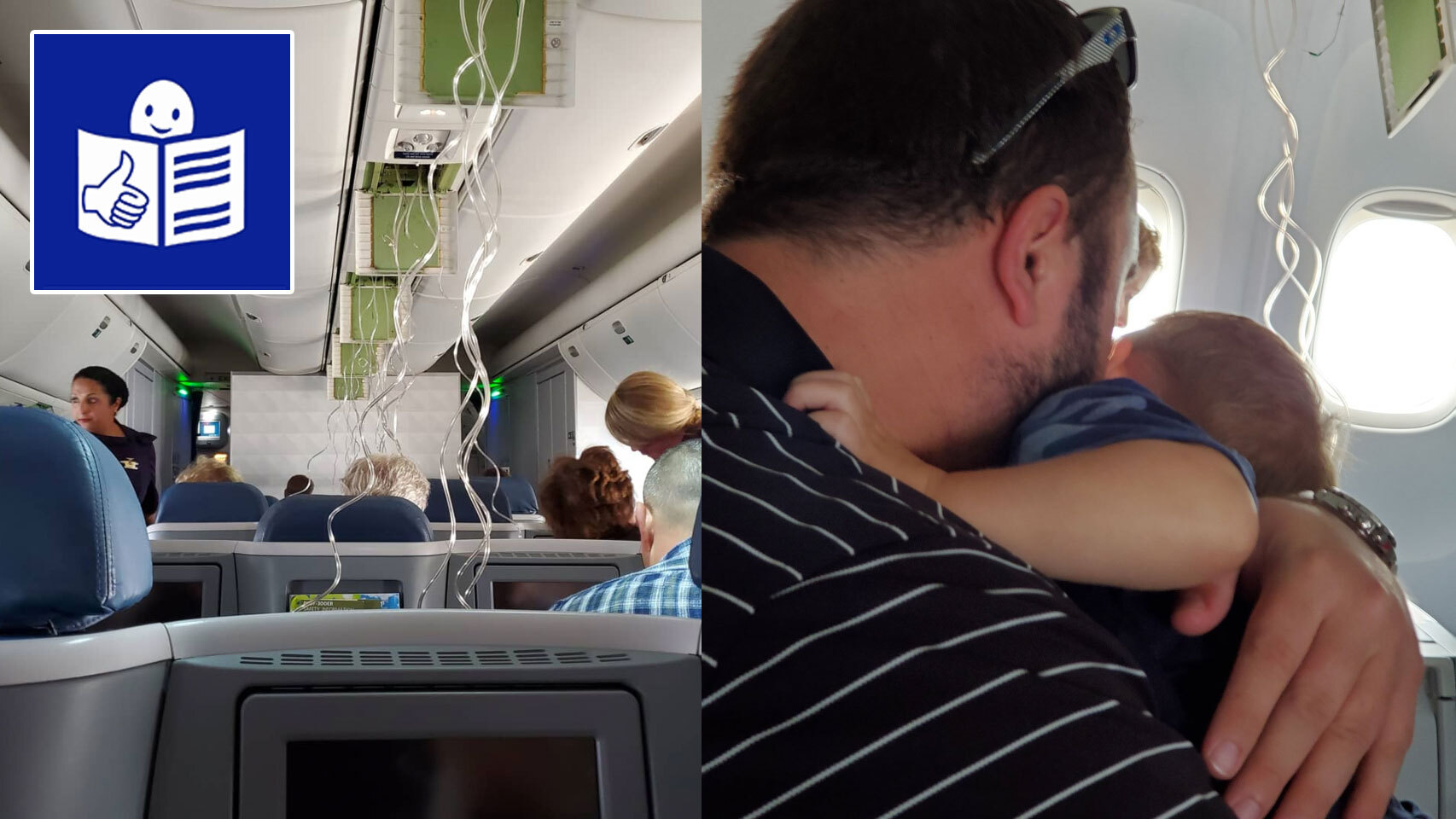 Fotografías de un pasajero del avión.