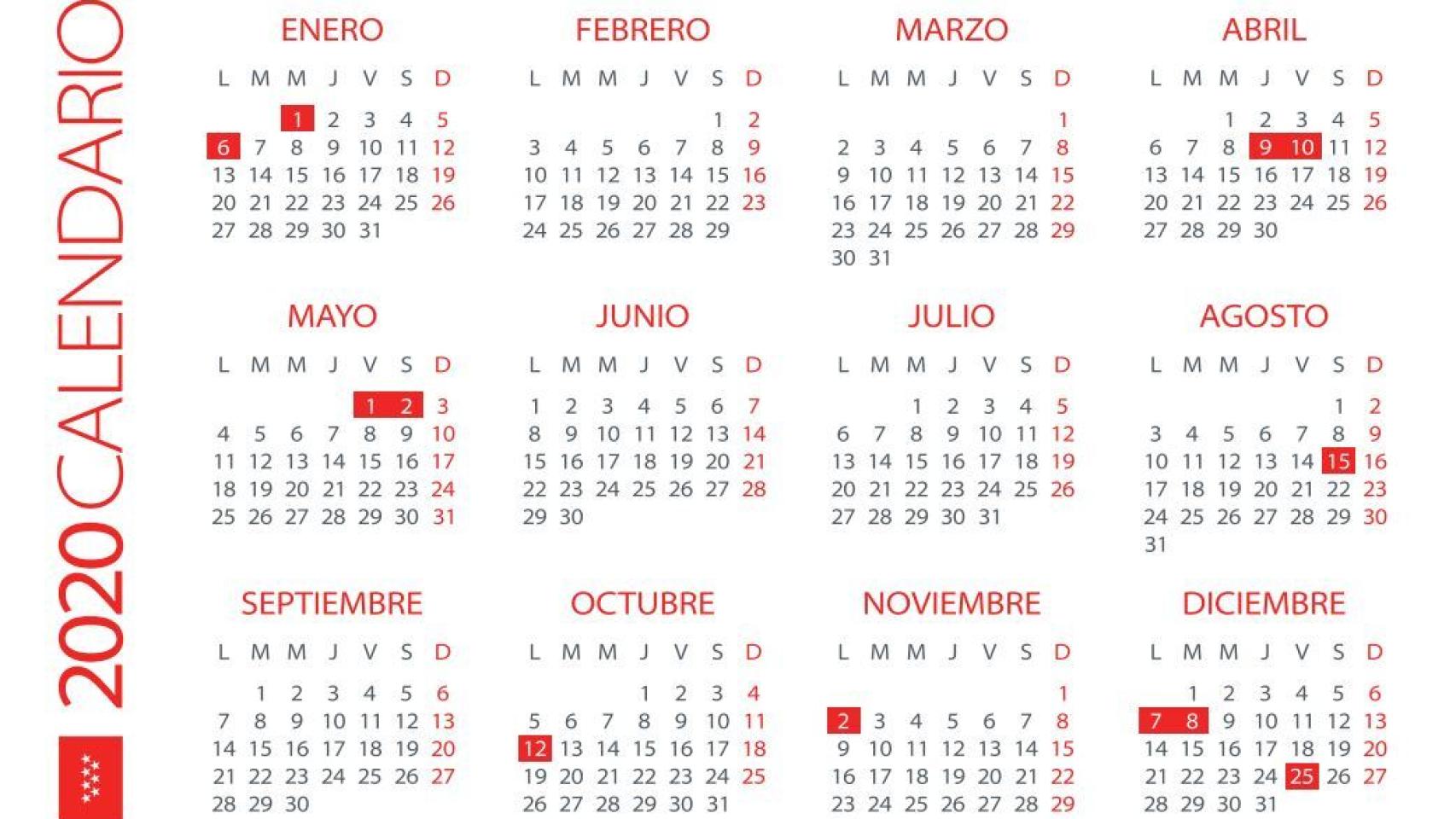 Calendario 2020 Mexico Con Dias Festivos Para Imprimir