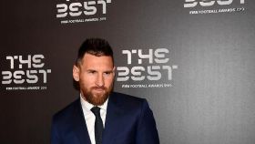 Messi posando en la gala de Premios The Best 2019.