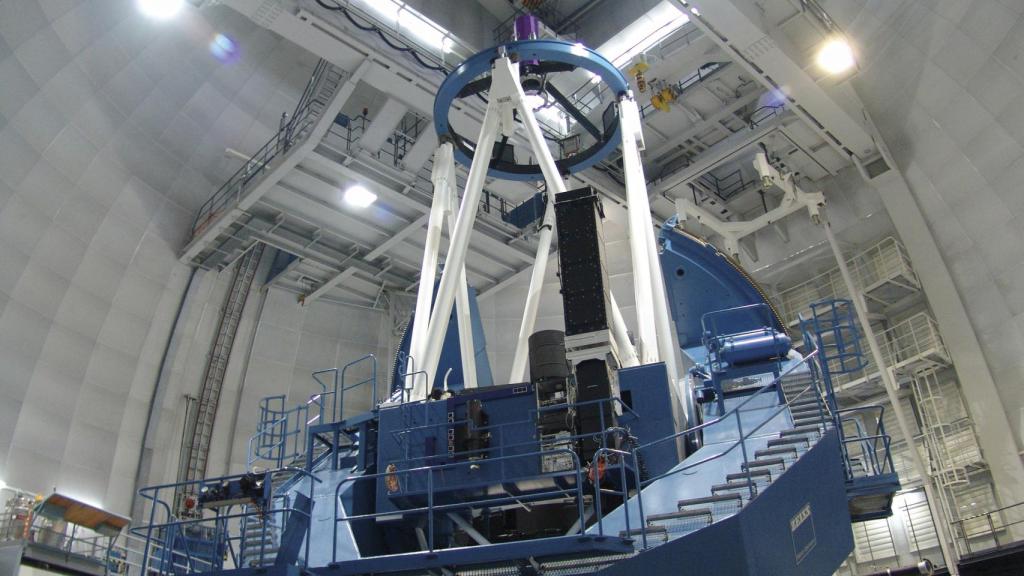 El telescopio de 3,5 m en el Observatorio de Calar Alto.