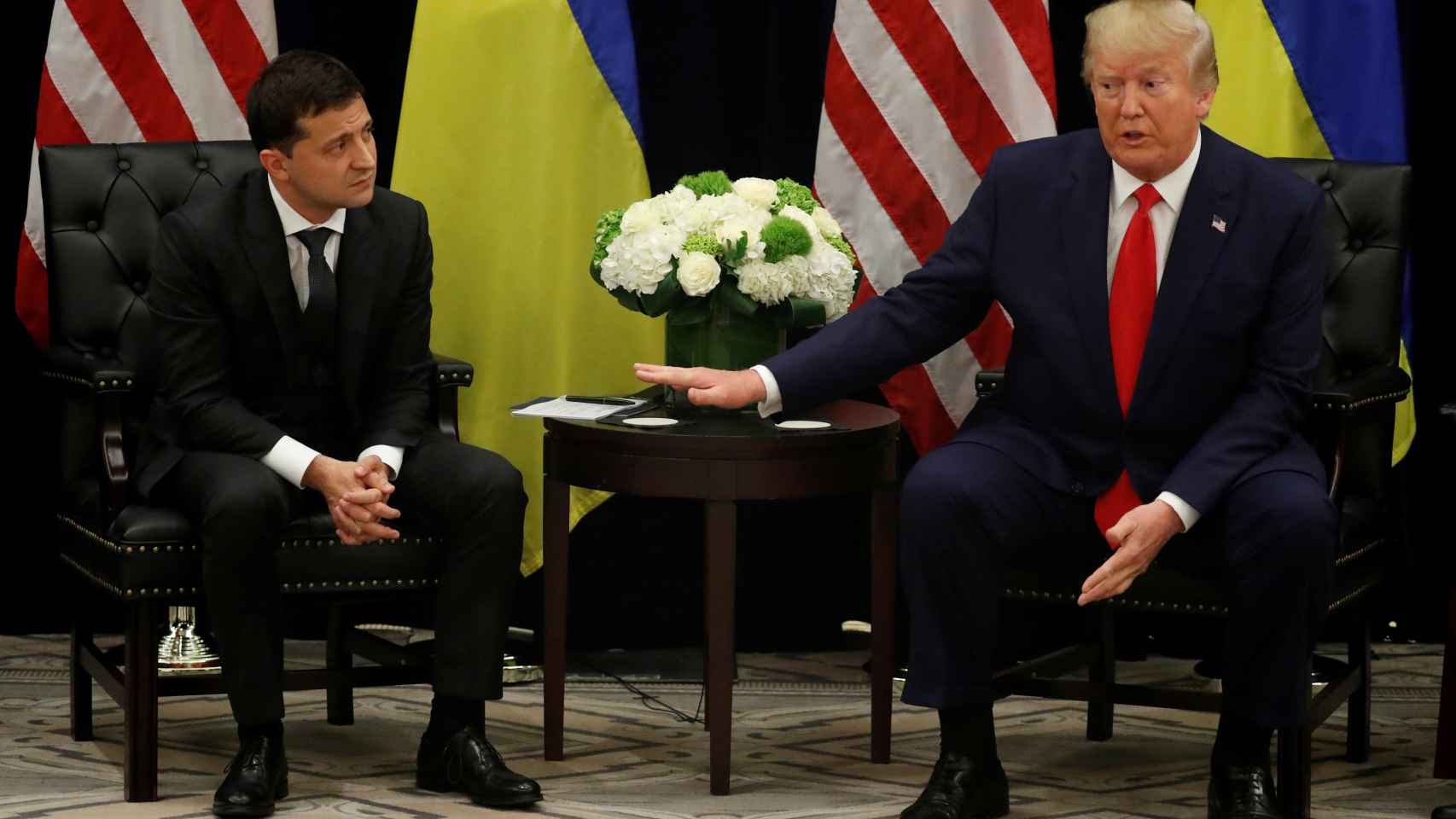 El presidente ucraniano, Vladimir Zelensky, y Donald Trump en la Cumbre por el Clima en Nueva York.
